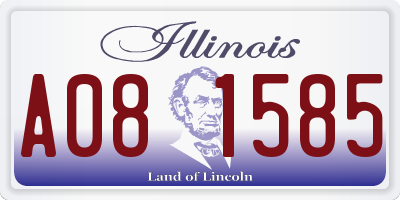 IL license plate A081585