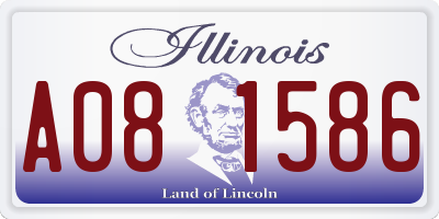 IL license plate A081586