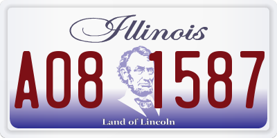 IL license plate A081587