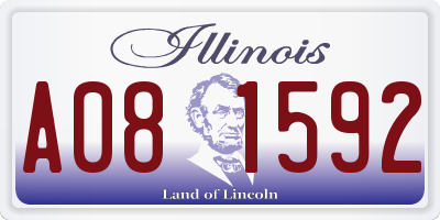 IL license plate A081592