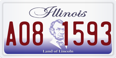 IL license plate A081593