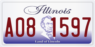 IL license plate A081597