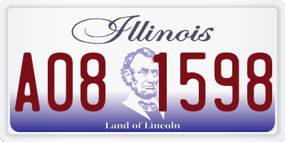 IL license plate A081598