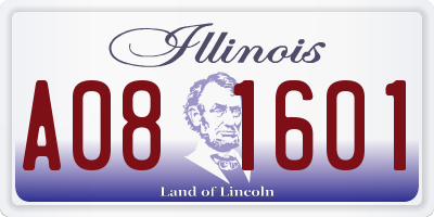 IL license plate A081601