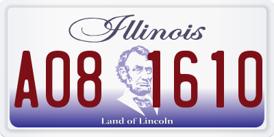 IL license plate A081610