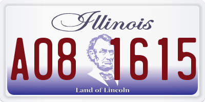 IL license plate A081615