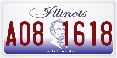IL license plate A081618