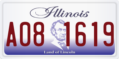 IL license plate A081619