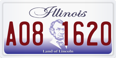 IL license plate A081620