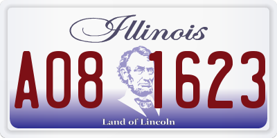 IL license plate A081623