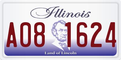 IL license plate A081624