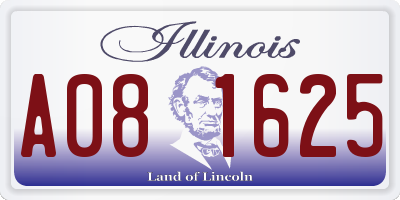IL license plate A081625