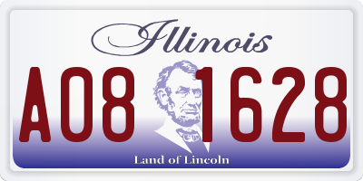IL license plate A081628