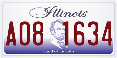 IL license plate A081634