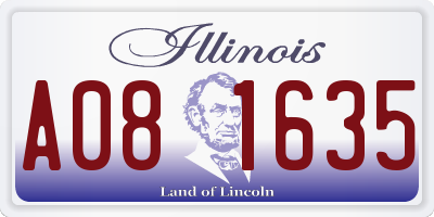 IL license plate A081635
