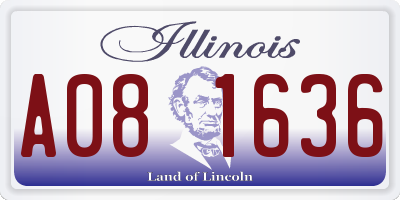 IL license plate A081636