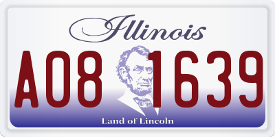 IL license plate A081639