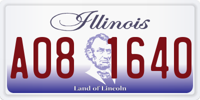 IL license plate A081640