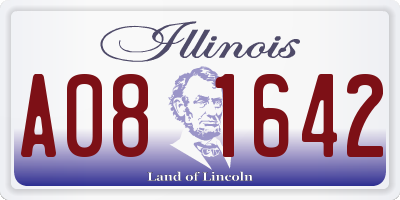 IL license plate A081642