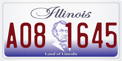 IL license plate A081645