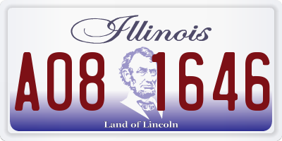IL license plate A081646
