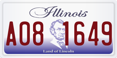 IL license plate A081649