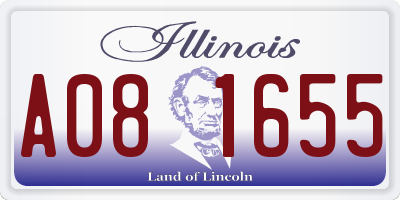 IL license plate A081655