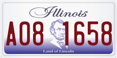 IL license plate A081658