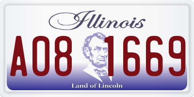 IL license plate A081669