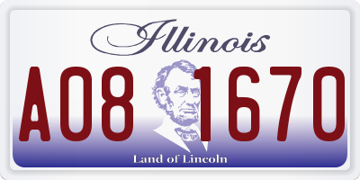 IL license plate A081670