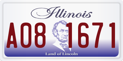 IL license plate A081671