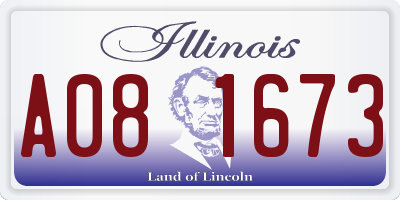 IL license plate A081673