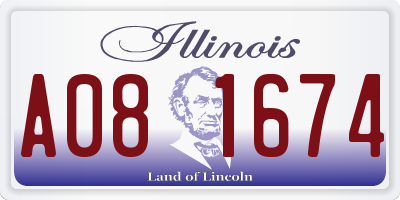IL license plate A081674