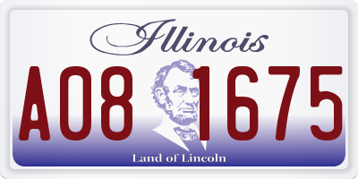 IL license plate A081675