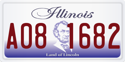 IL license plate A081682