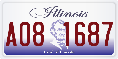 IL license plate A081687