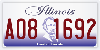 IL license plate A081692