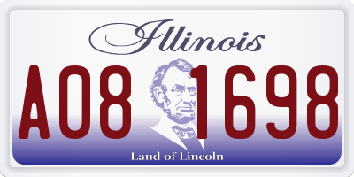 IL license plate A081698