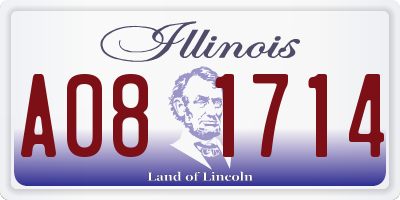 IL license plate A081714