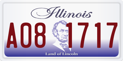 IL license plate A081717