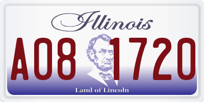 IL license plate A081720