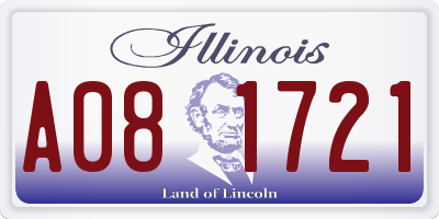 IL license plate A081721