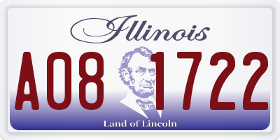 IL license plate A081722