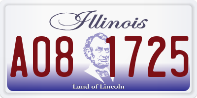 IL license plate A081725