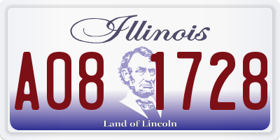 IL license plate A081728