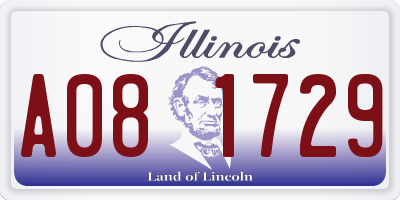 IL license plate A081729