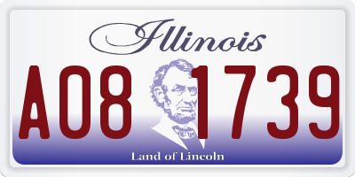 IL license plate A081739