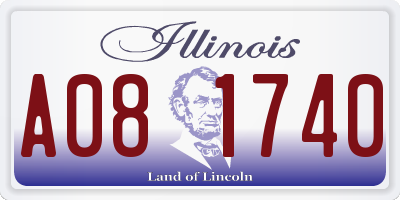 IL license plate A081740