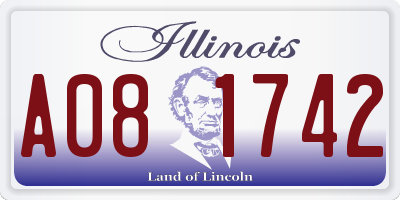 IL license plate A081742