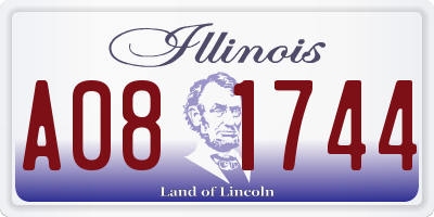 IL license plate A081744